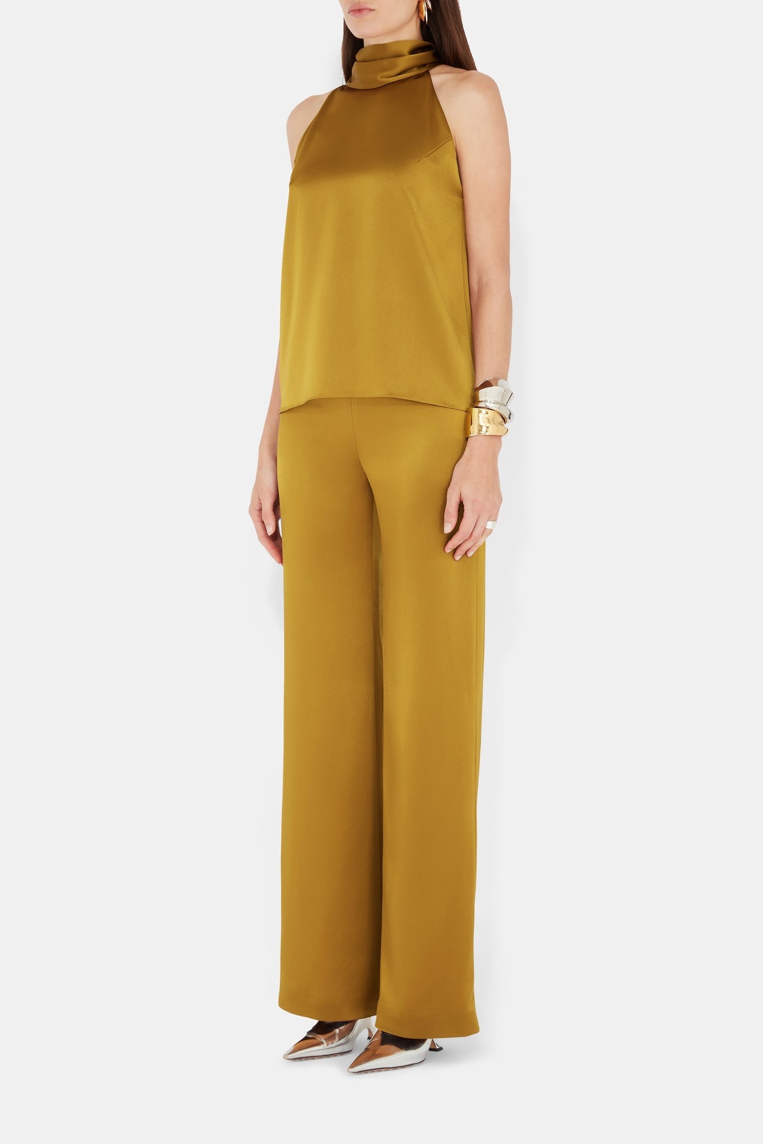 Pantalon Sister Moon en satin - Toffee