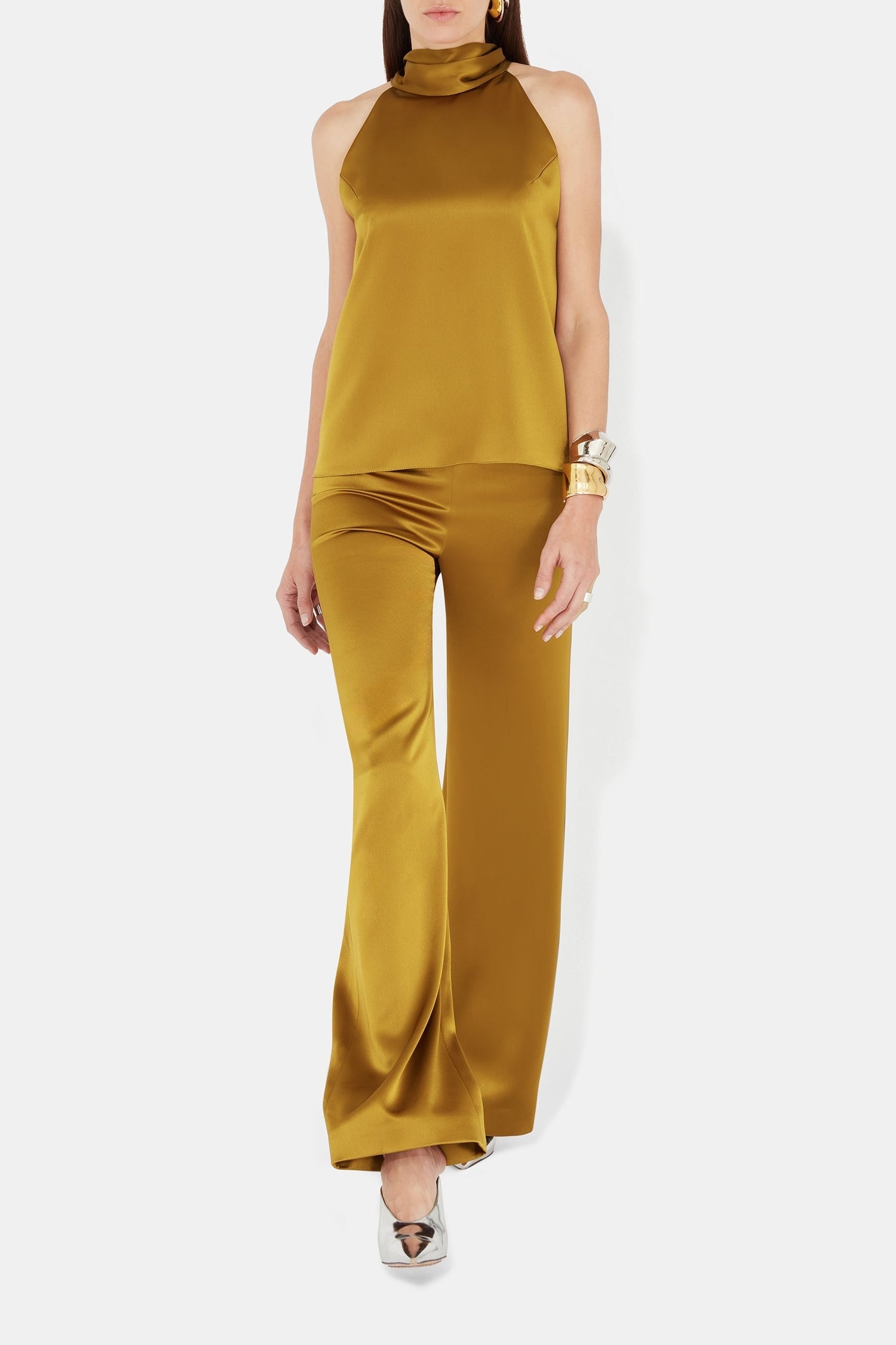 Pantalon Sister Moon en satin - Toffee