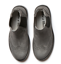 Bottines en cuir - Gris Chiné Foncé