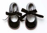 Patent ballerinas with bow - Black