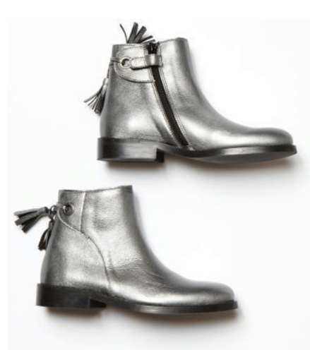 Bottes en cuir - Argent