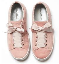Suede trainers - Pale pink