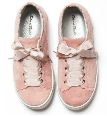 Suede trainers - Pale pink