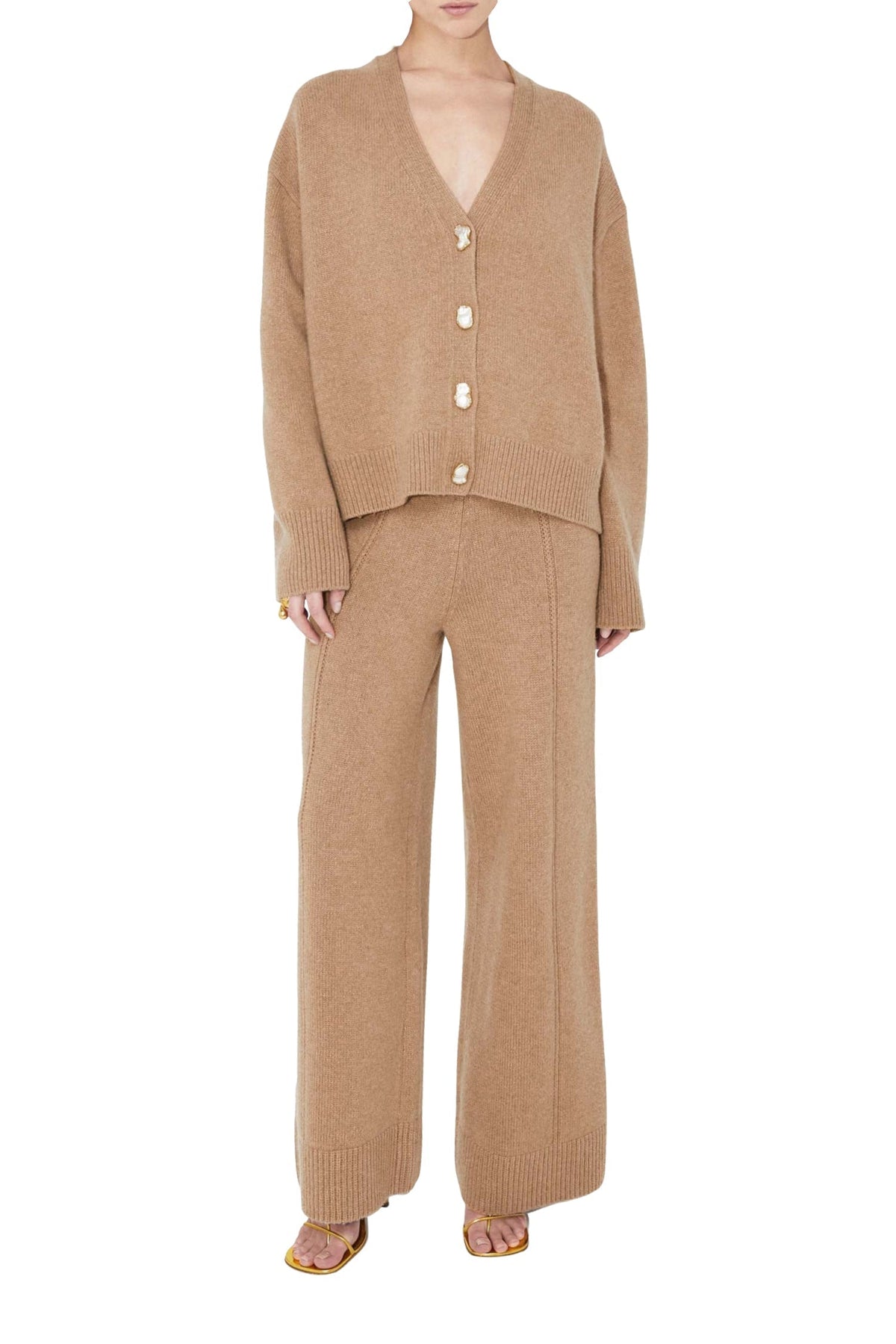 Theia Cashmere Trousers - Camel