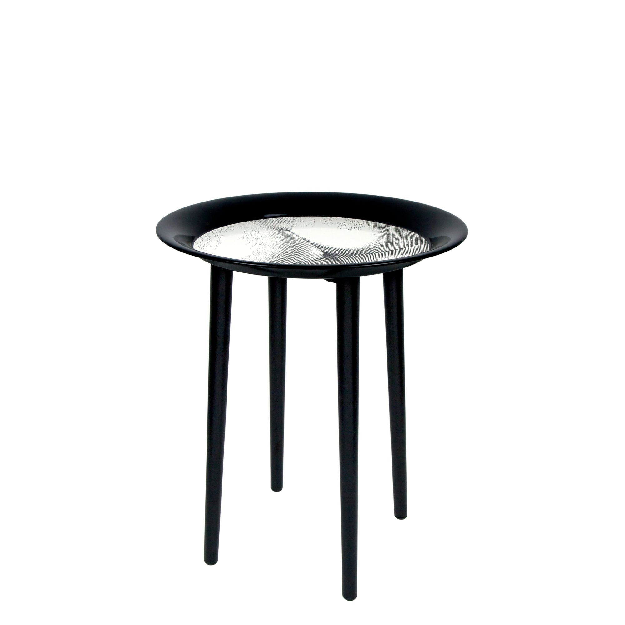 Solid wood folding tray support - Black