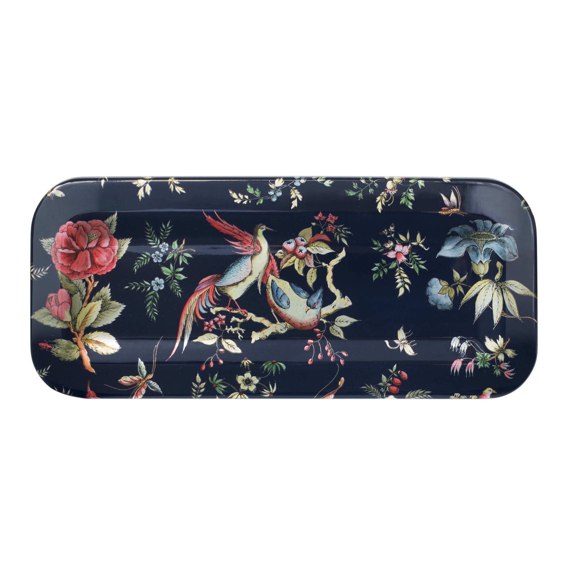 Coromandel tray - Silver & Blue