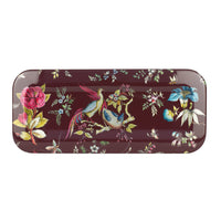 Coromandel tray - Silver & Carmine