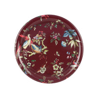 Coromandel tray - Silver & Carmine