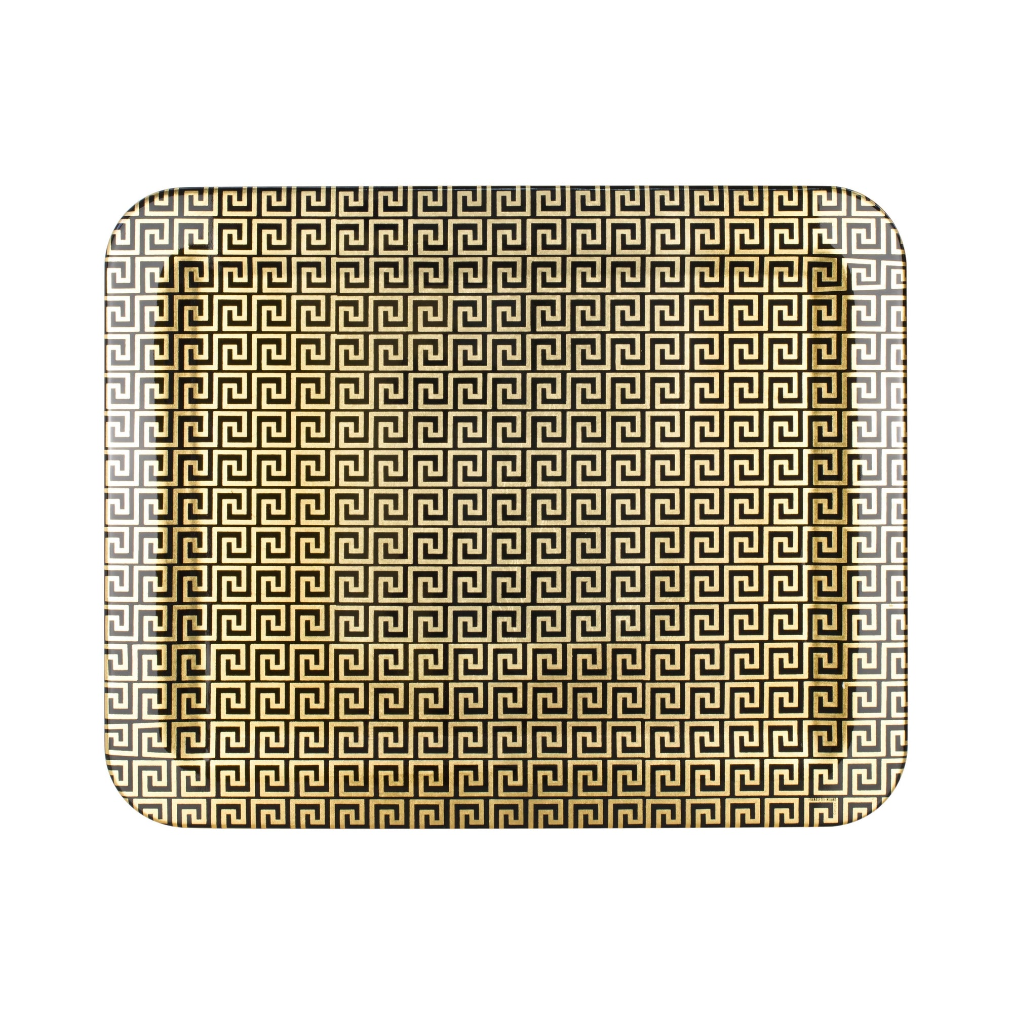 Greca tray - Gold & Black