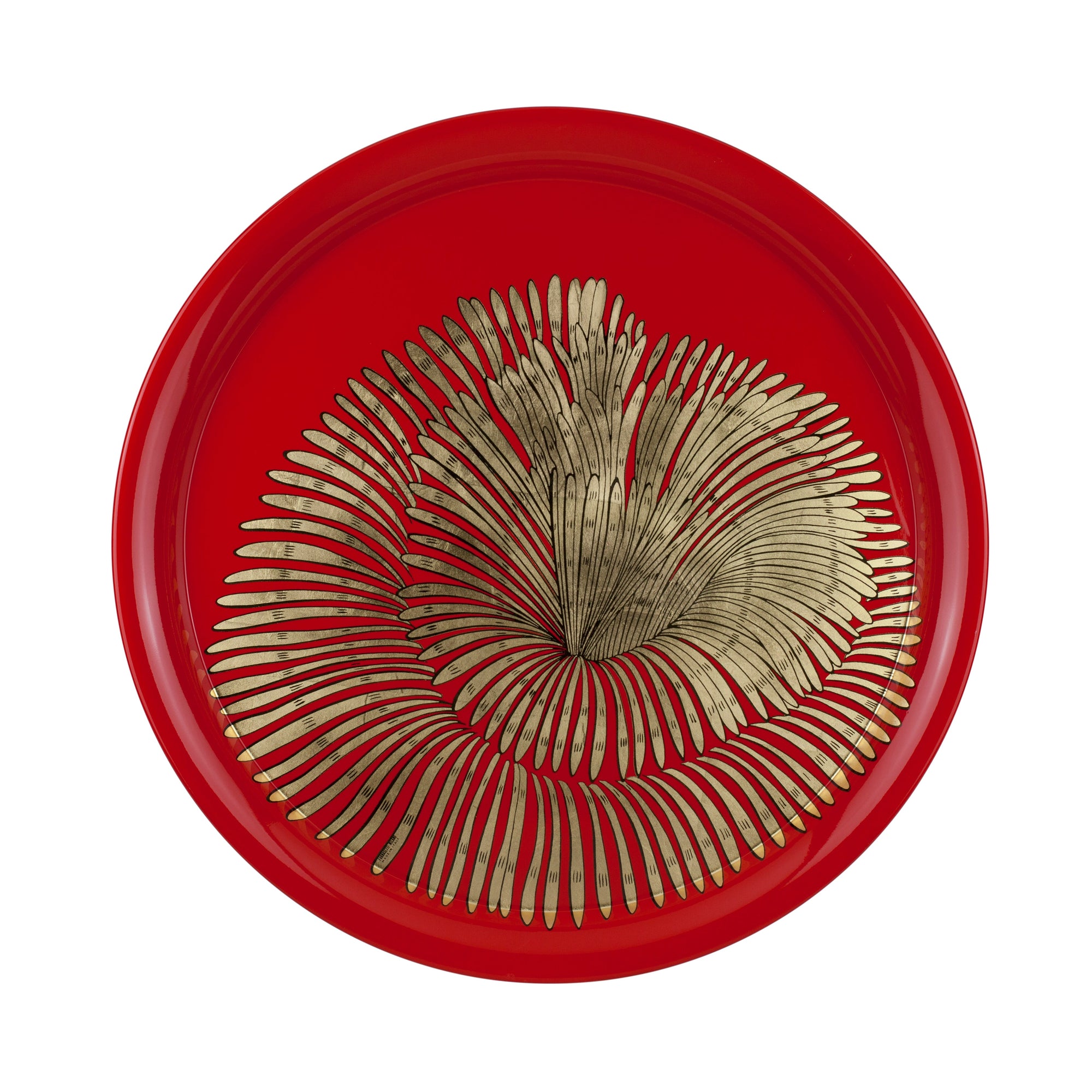 Madrepora tray - Gold & Red