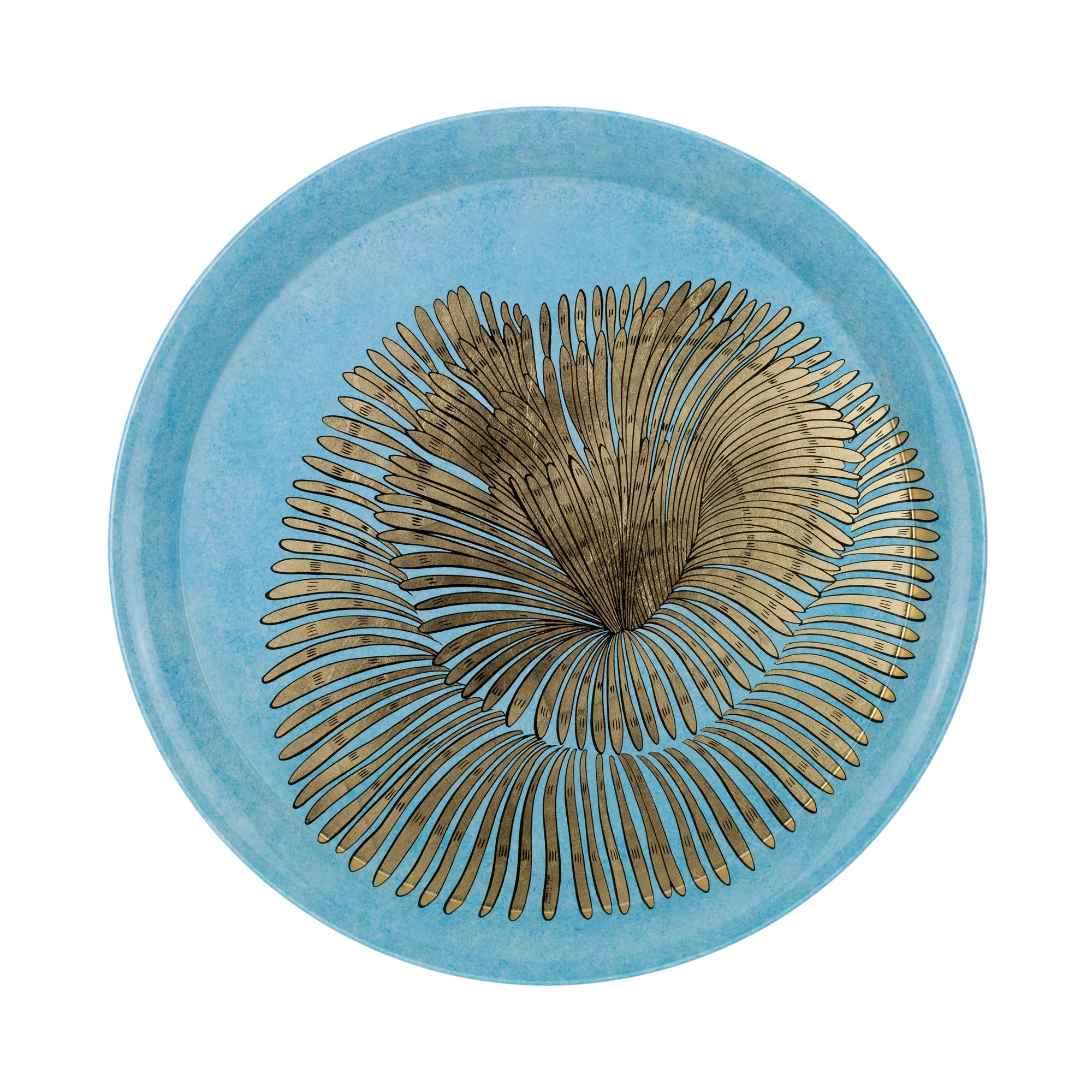 Madrepora tray - Gold & Blue