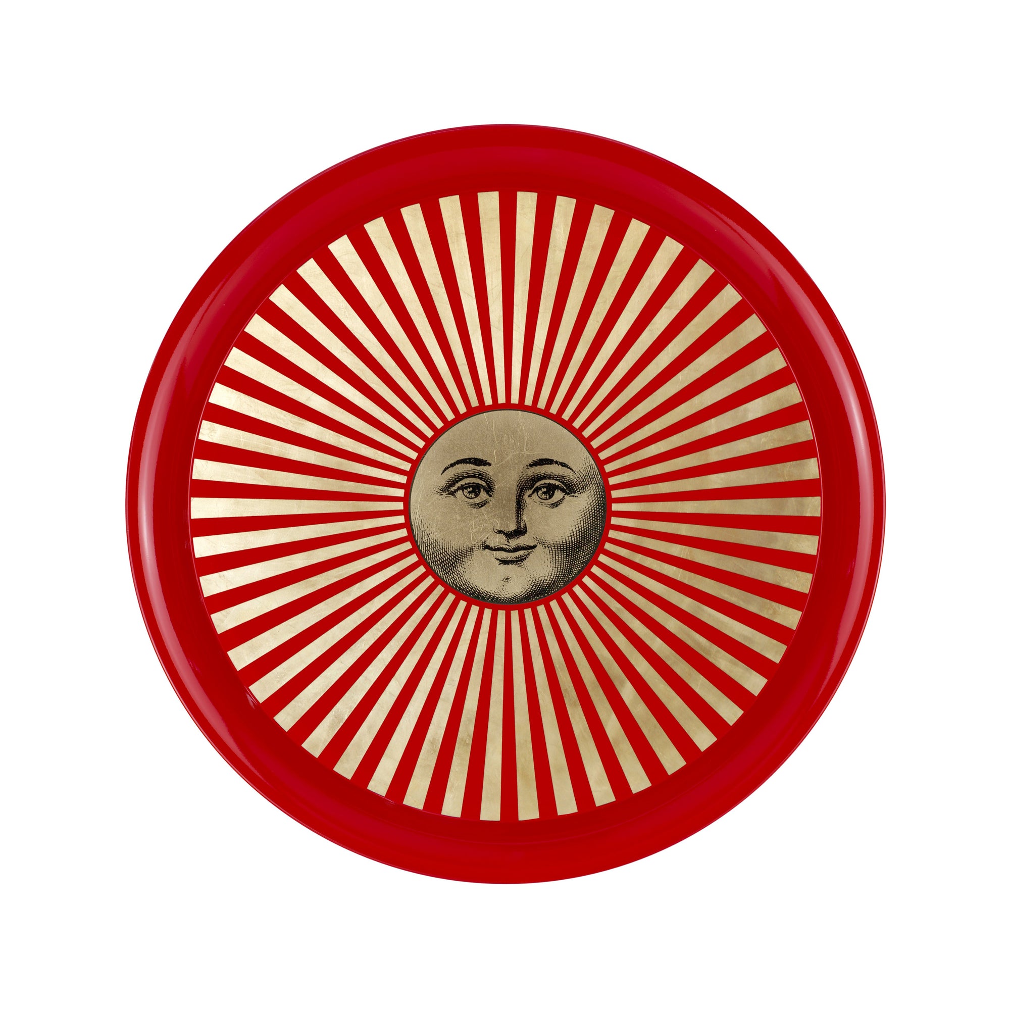 Sole Raggiante tray - Gold & Red