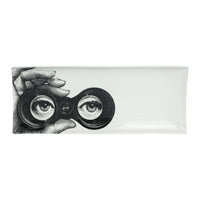 Tema e Variazioni tray no. 371 in porcelain - Black & White