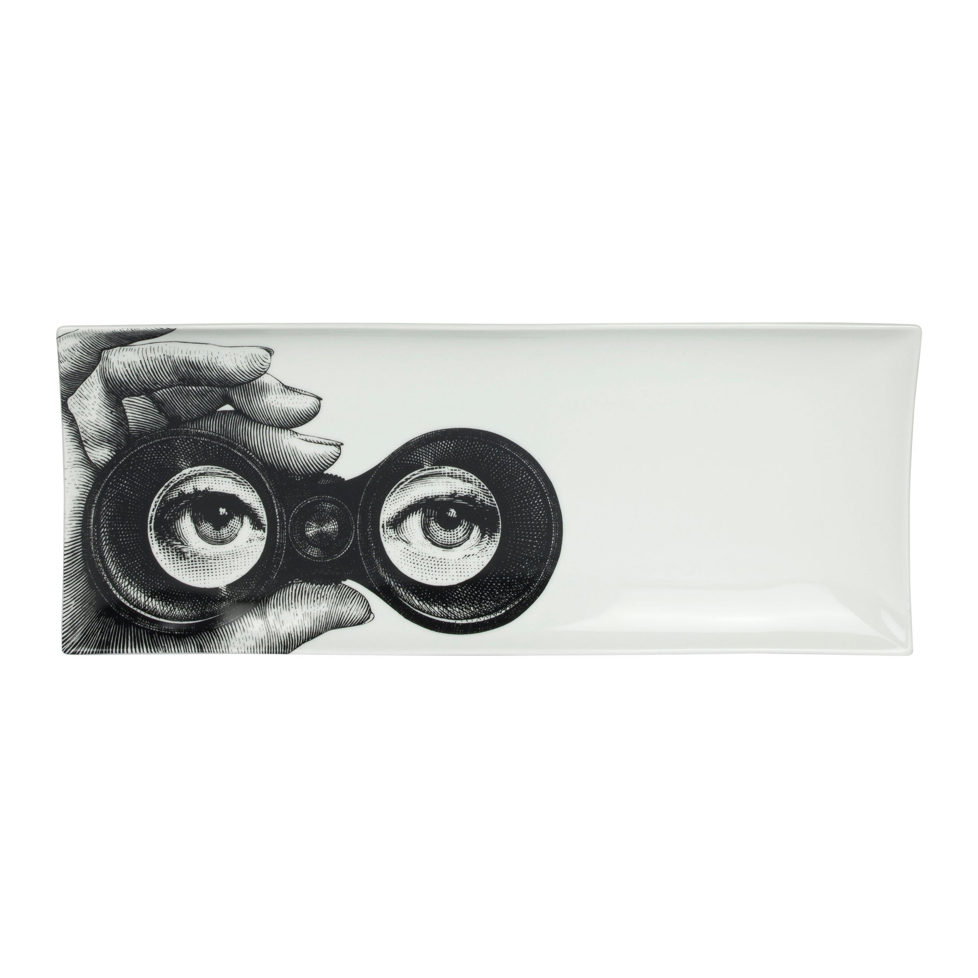 Tema e Variazioni tray no. 371 in porcelain - Black & White