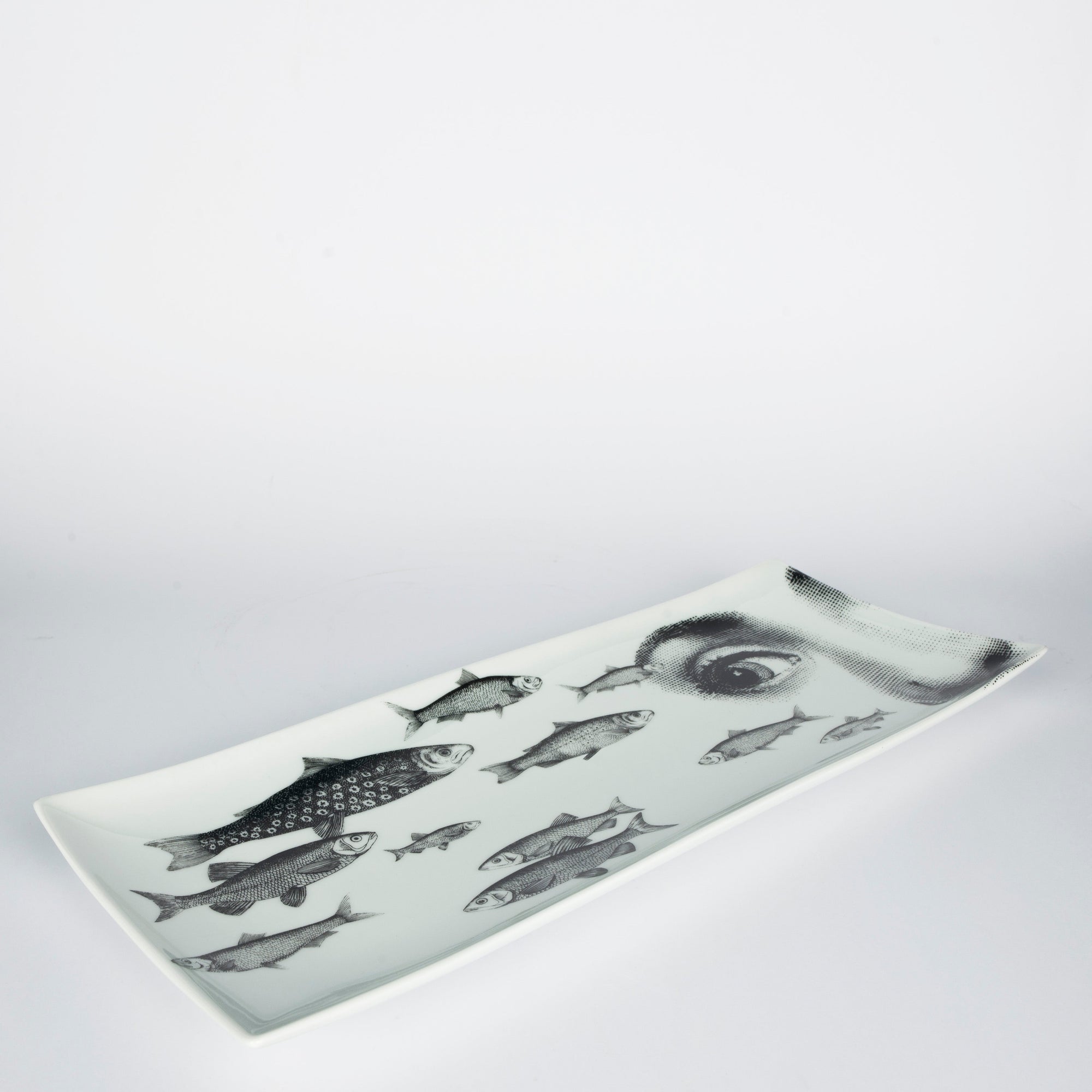Tema e Variazioni tray no. 392 in porcelain - Black & White