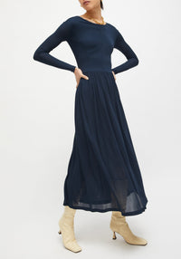 Robe midi Tribeca avec dos nu - Turquoise