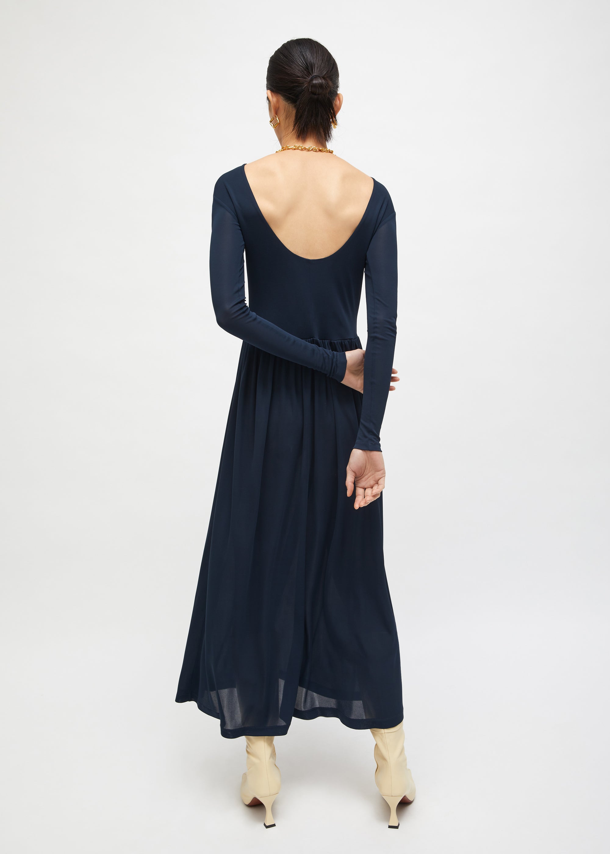 Robe midi Tribeca avec dos nu - Turquoise