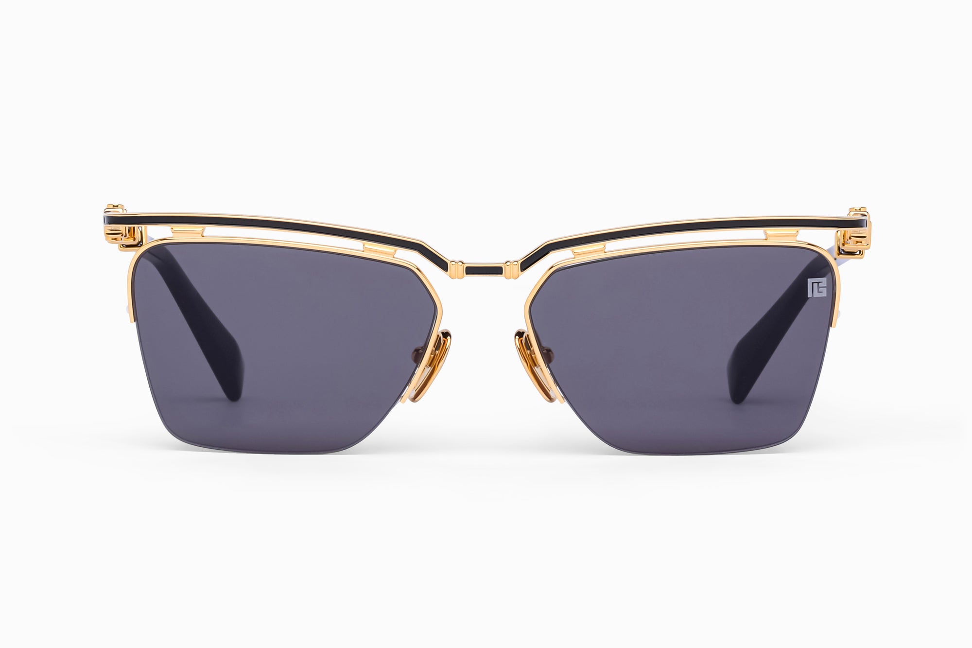 Gold Black Enamel Black TRIOMPHE II Lunettes de soleil