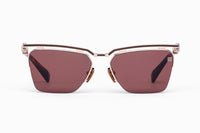 Gold Dark Brown Enamel Brown Swirl TRIOMPHE II Lunettes de soleil