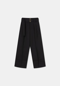 Trudi trousers with wide lapels - Black