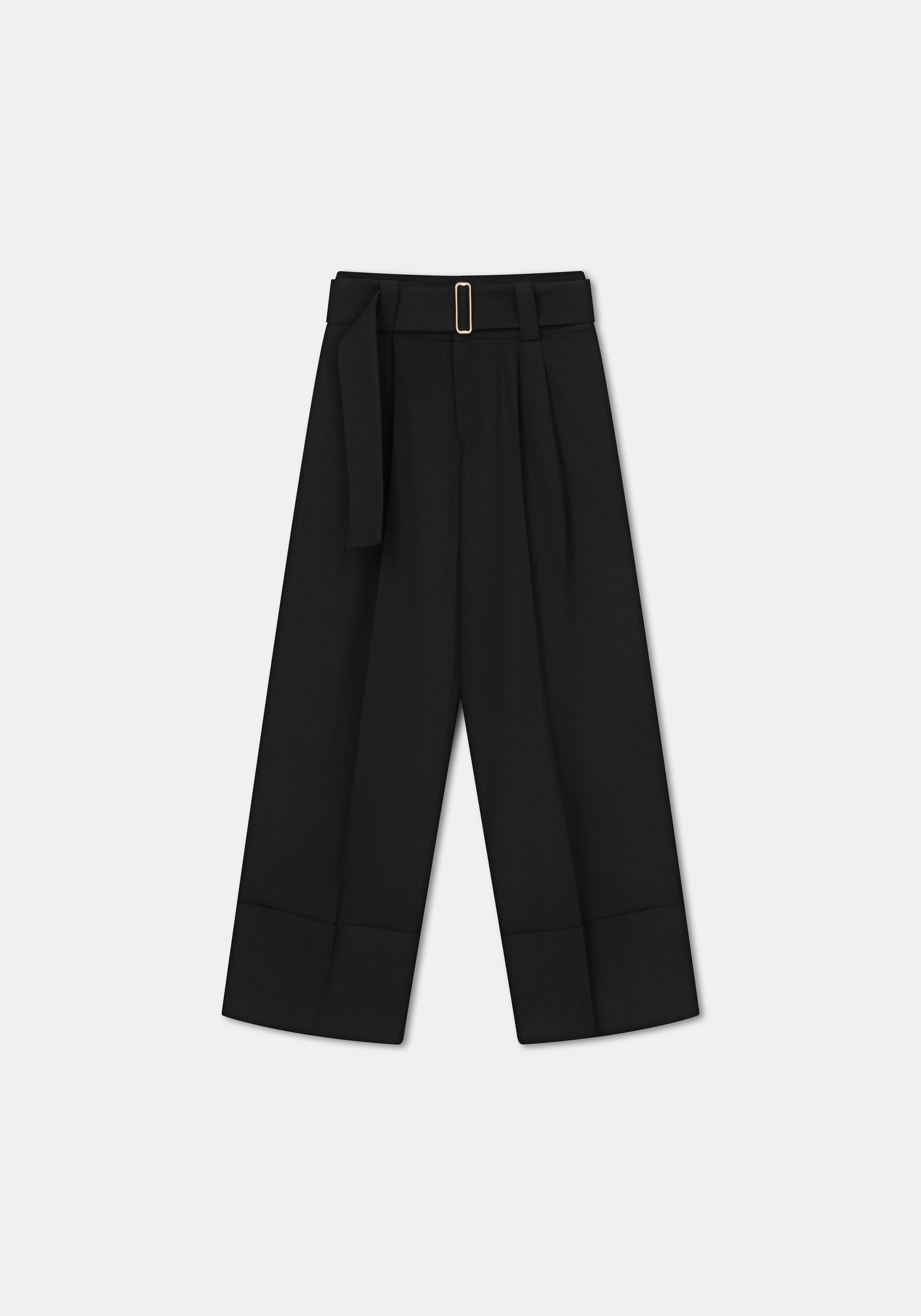 Trudi trousers with wide lapels - Black