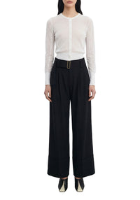 Trudi trousers with wide lapels - Black