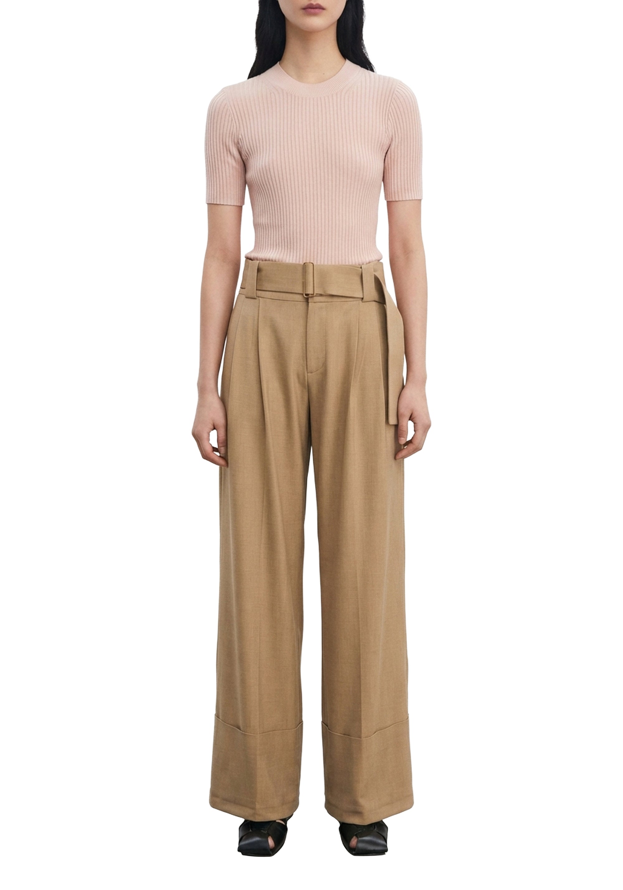 Pantalon Trudi à revers larges - Dune