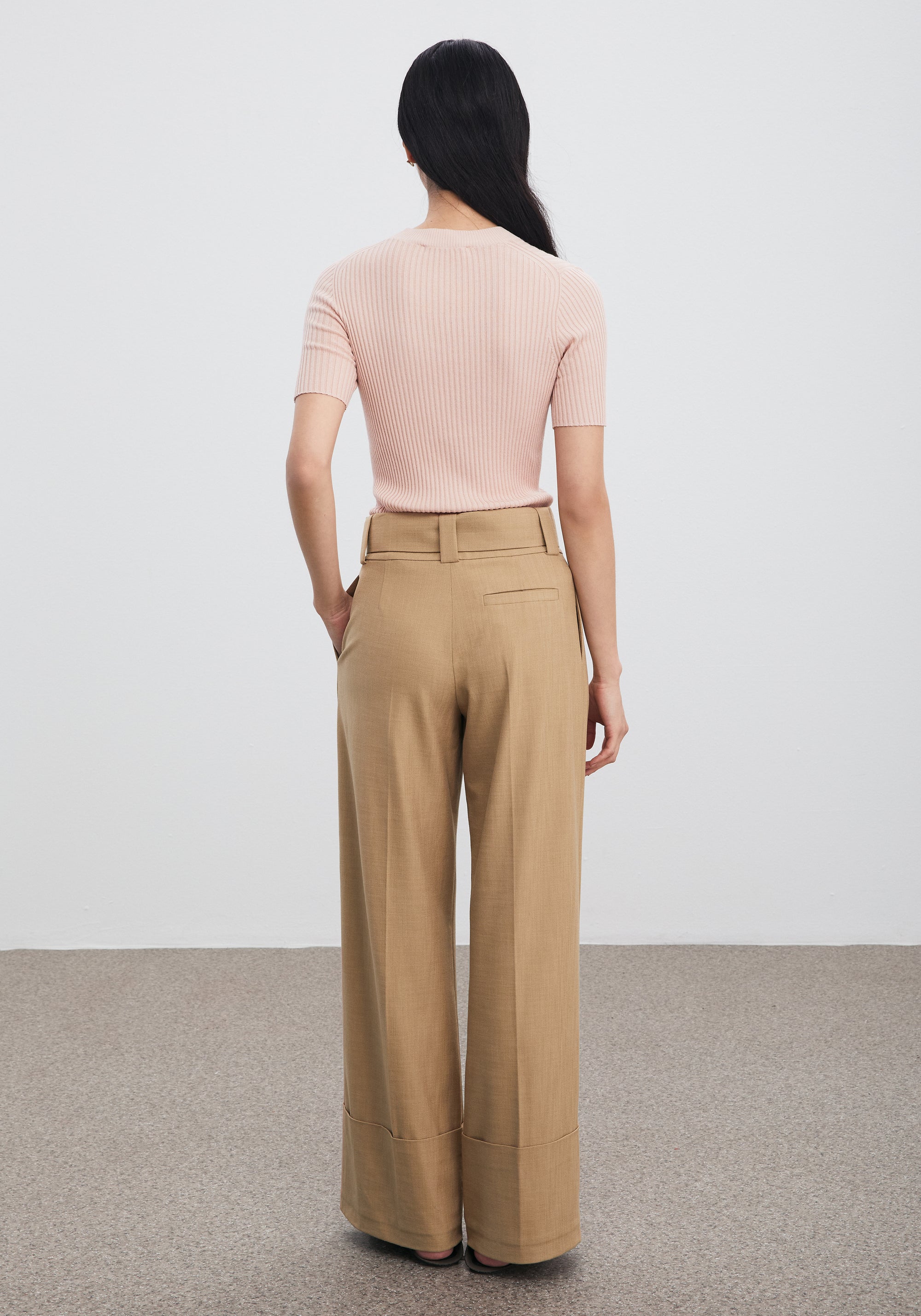 Pantalon Trudi à revers larges - Dune