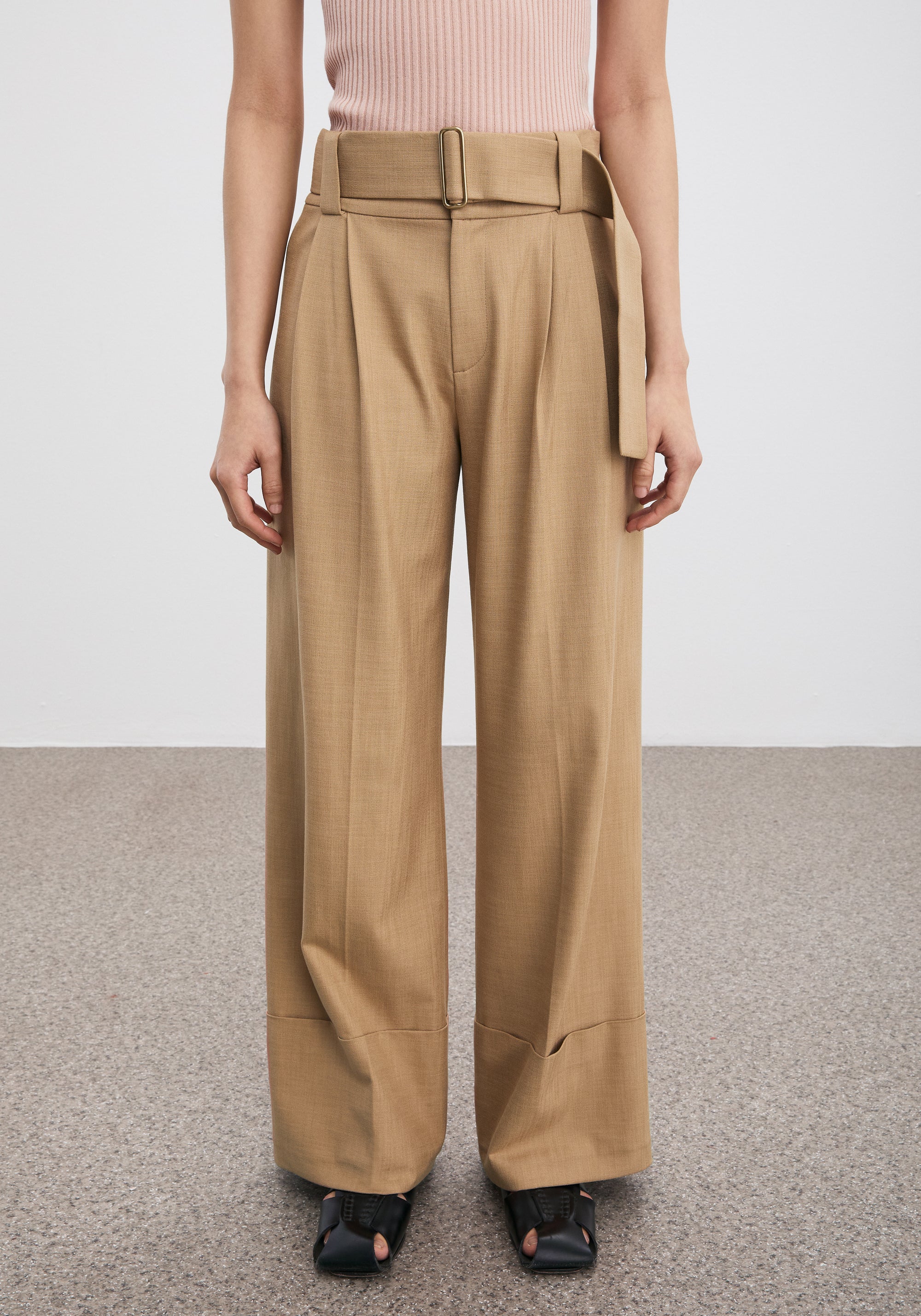 Pantalon Trudi à revers larges - Dune