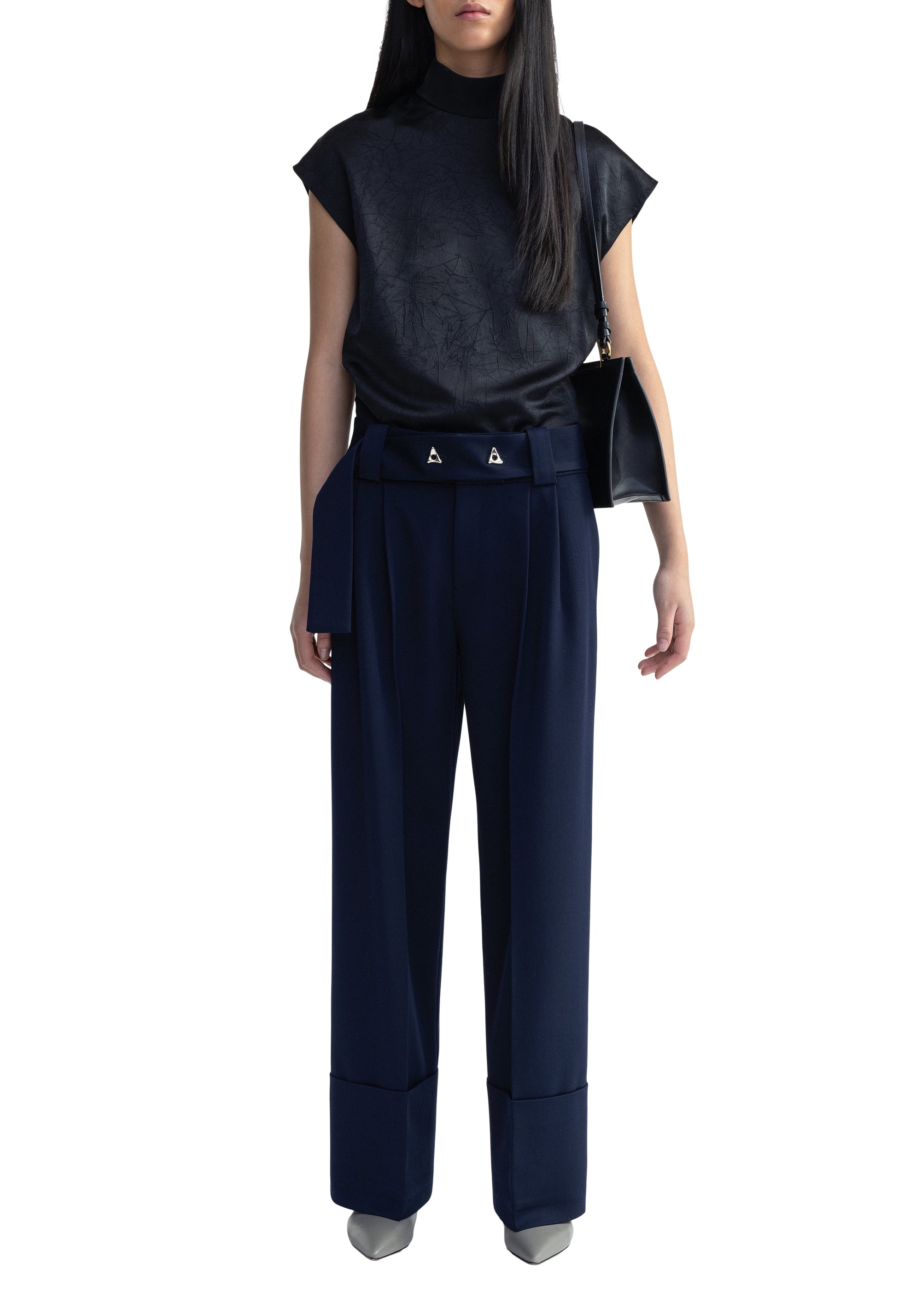 Pantalon Trudi à revers larges - Midnight Blue