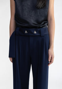 Pantalon Trudi à revers larges - Midnight Blue