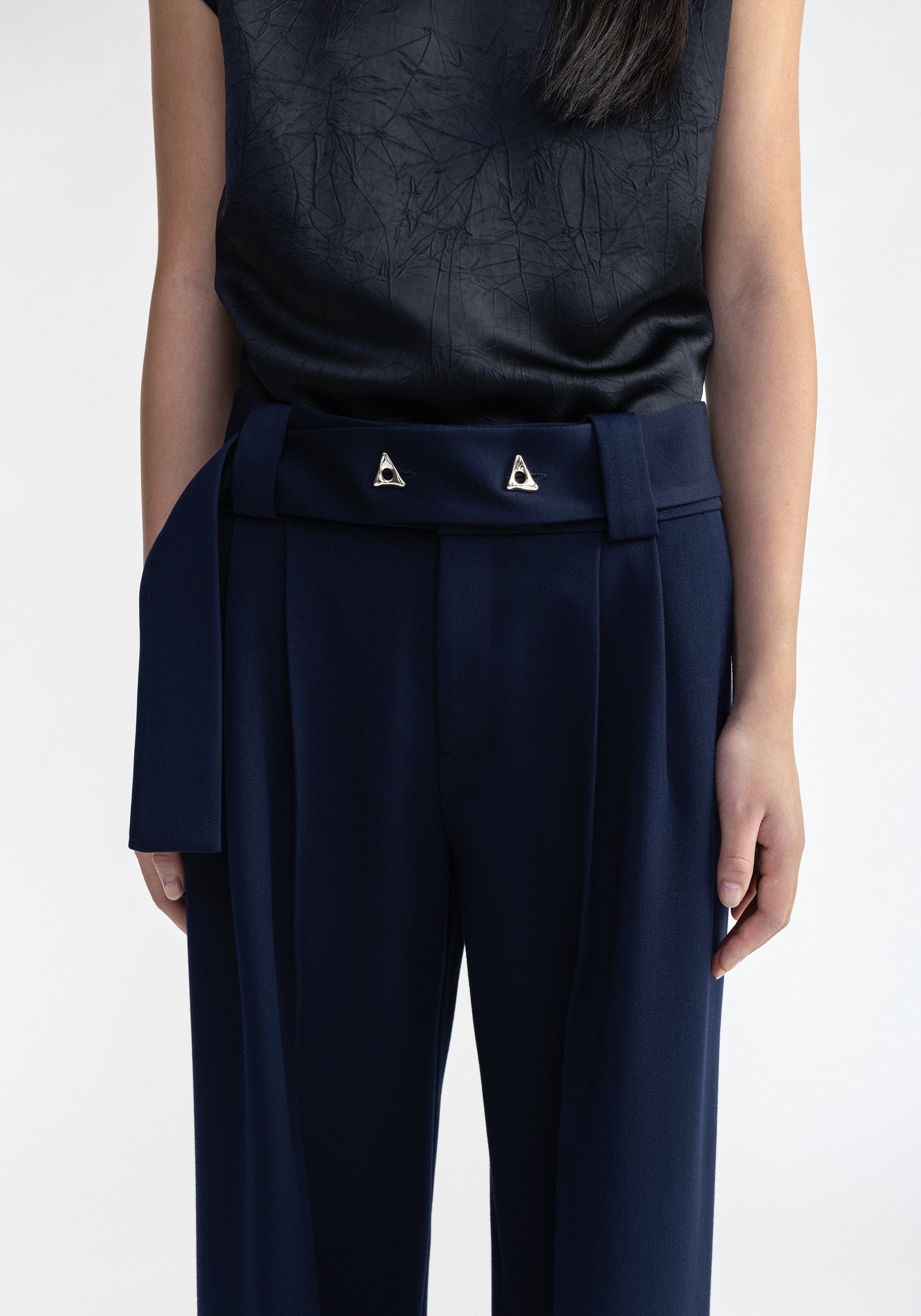 Pantalon Trudi à revers larges - Midnight Blue