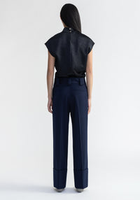 Pantalon Trudi à revers larges - Midnight Blue