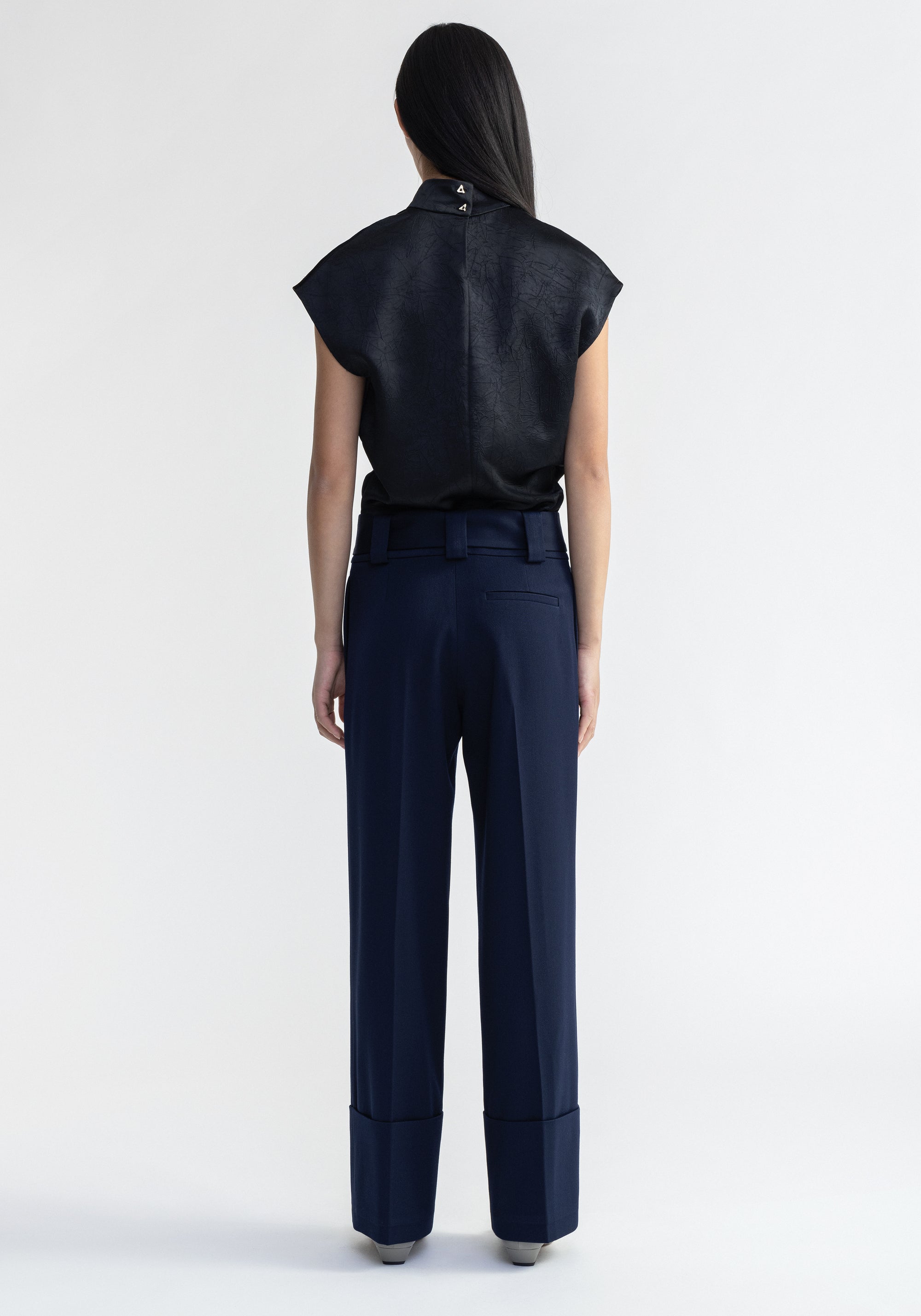 Pantalon Trudi à revers larges - Midnight Blue