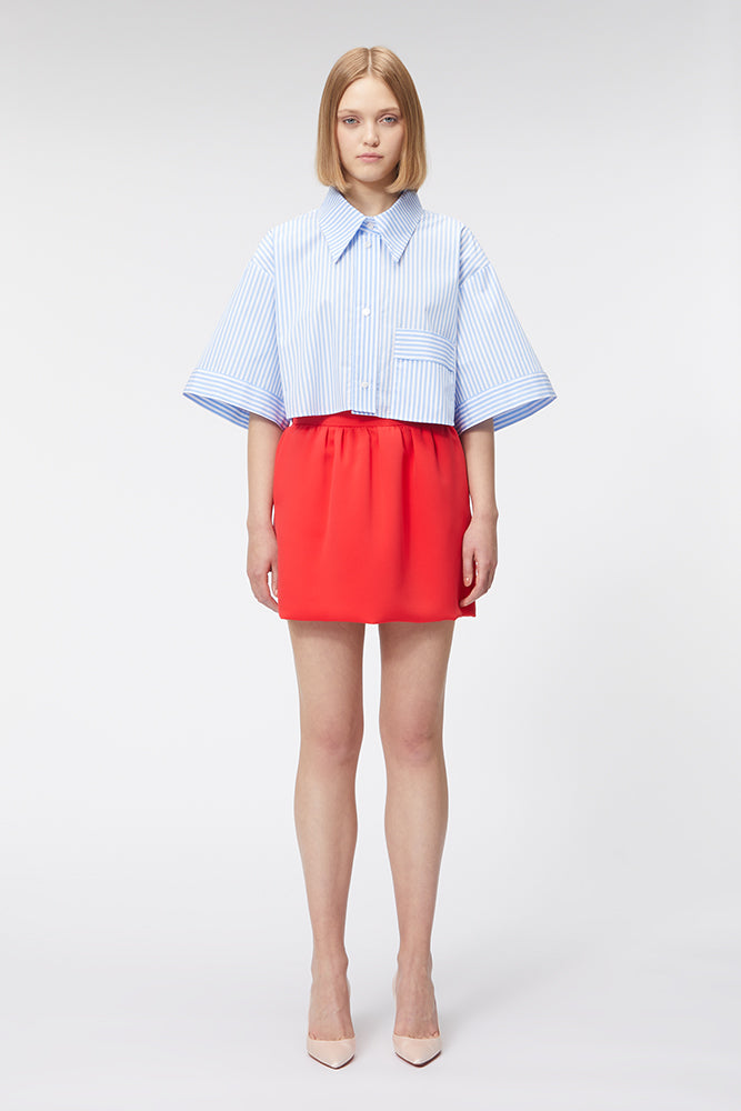 Blue /  CROPPED SHIRT