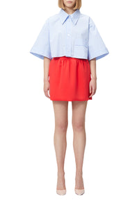 Chemise courte à rayures - Blue