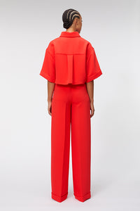 Red /  CROPPED SHIRT