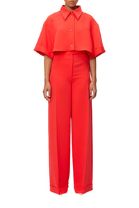 Chemise courte ample - Red