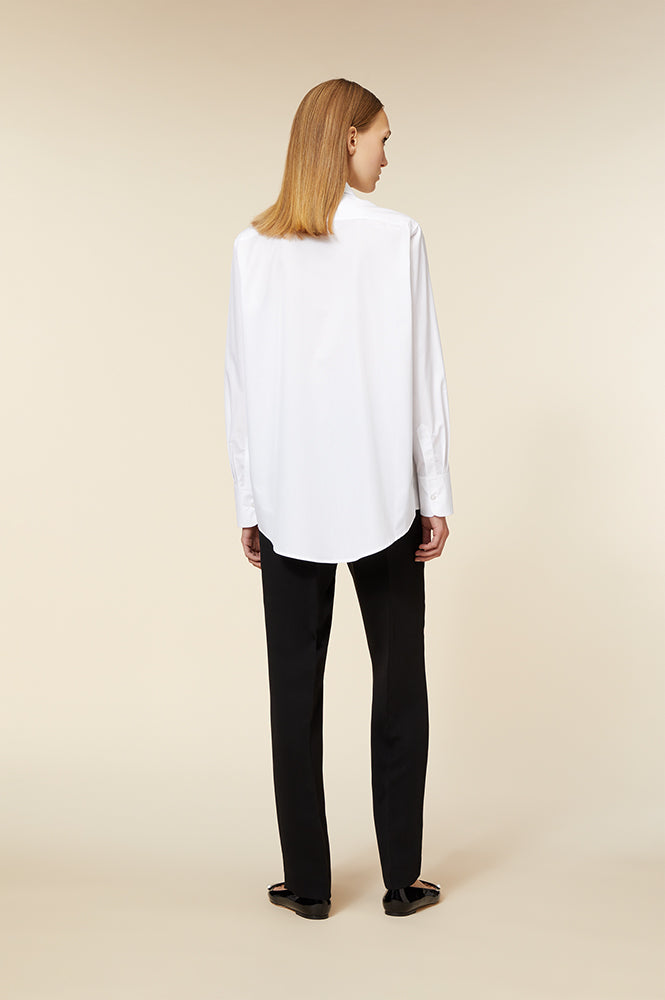White / EMBROIDERY PATCH SHIRT