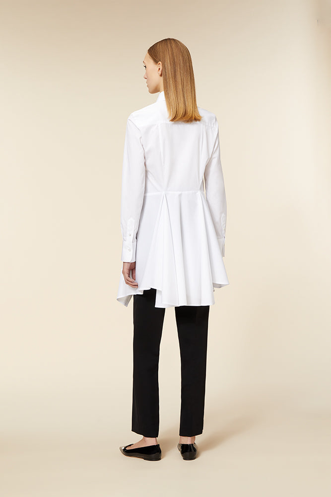 White / GODET SHIRT