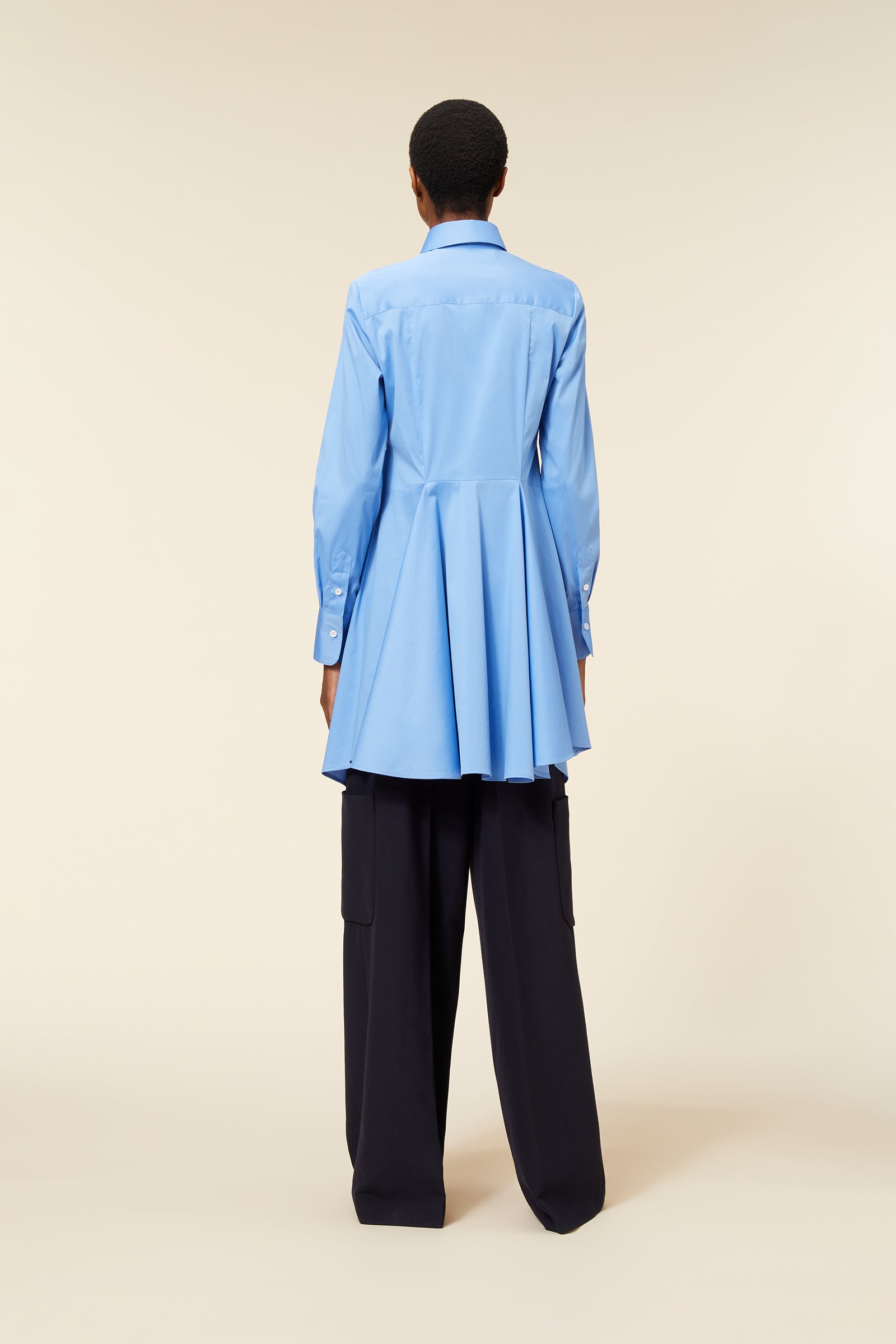 Blue / GODET SHIRT