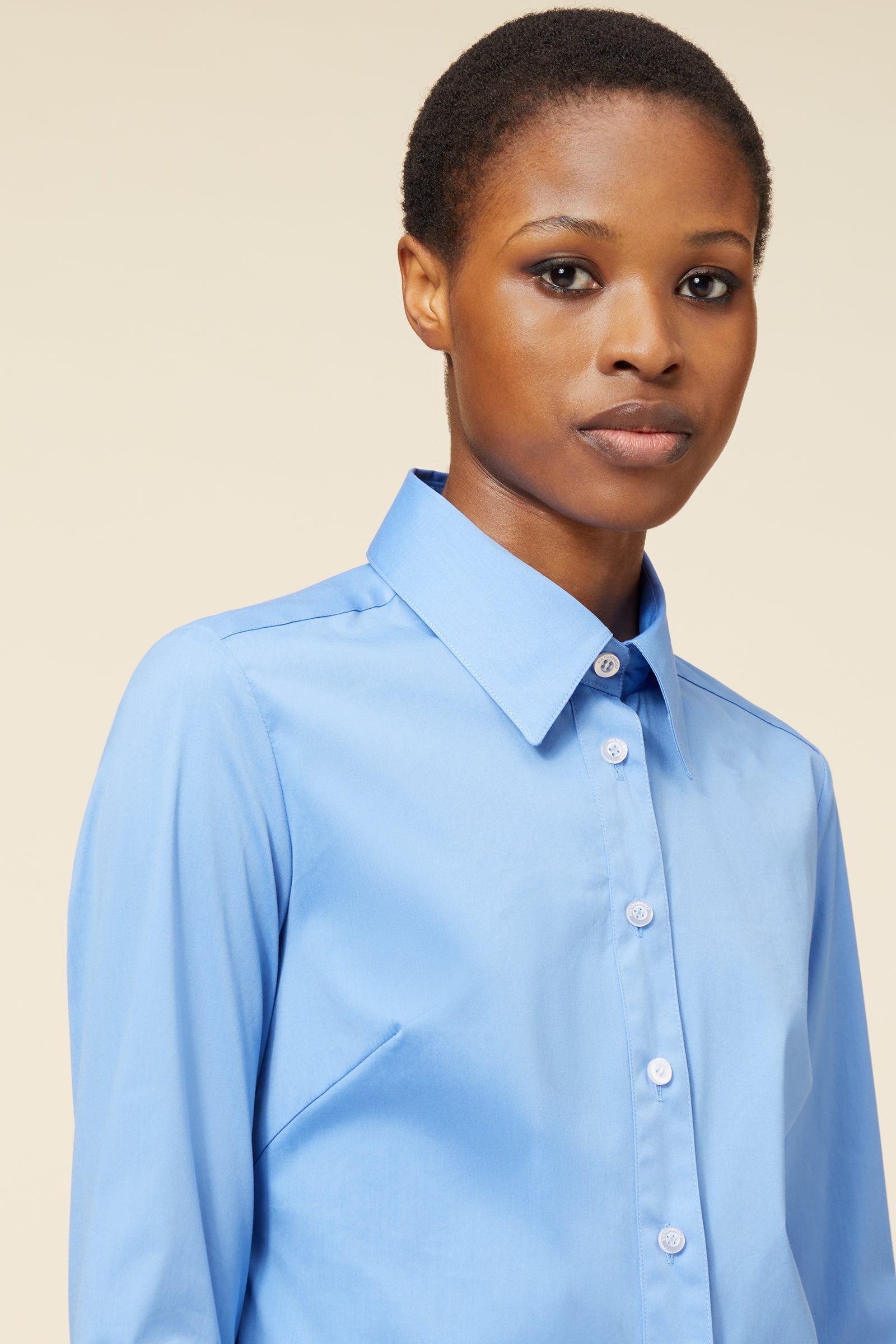 Blue / GODET SHIRT