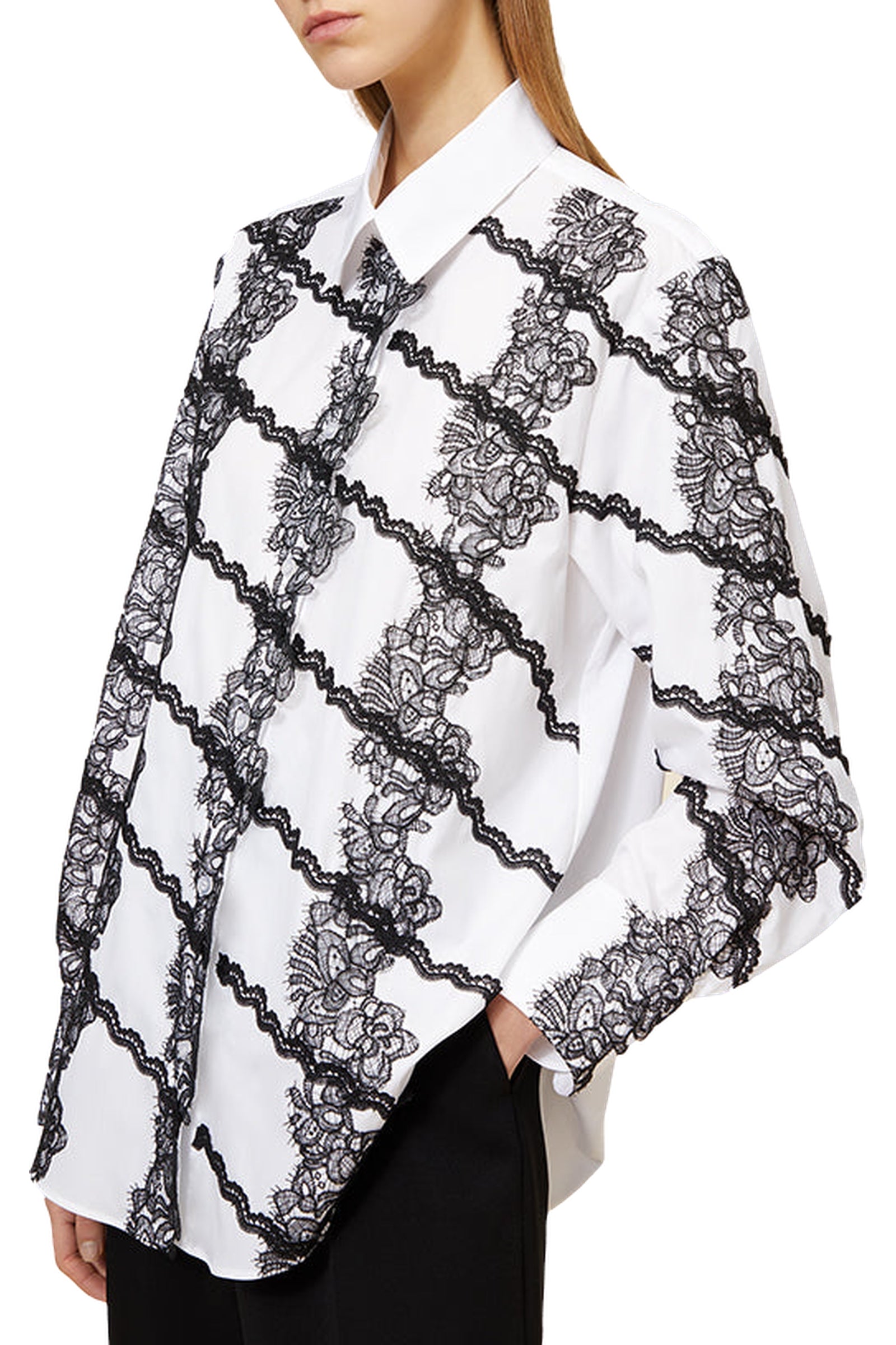 Chemise avec dentelle - White