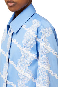 Chemise avec dentelle - Blue
