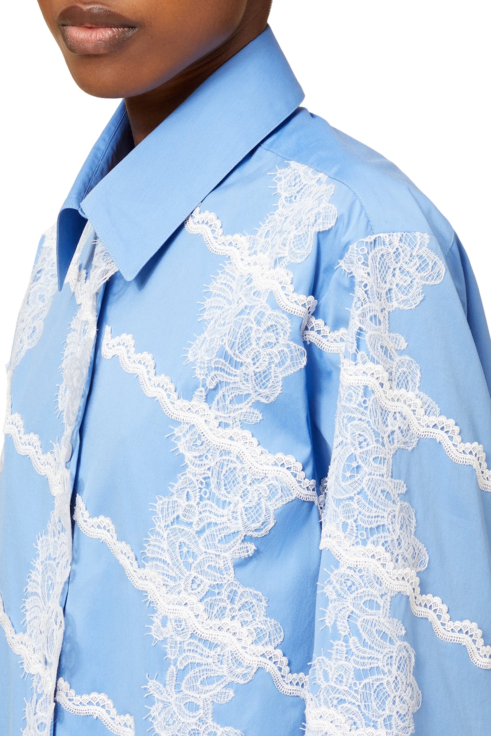 Chemise avec dentelle - Blue