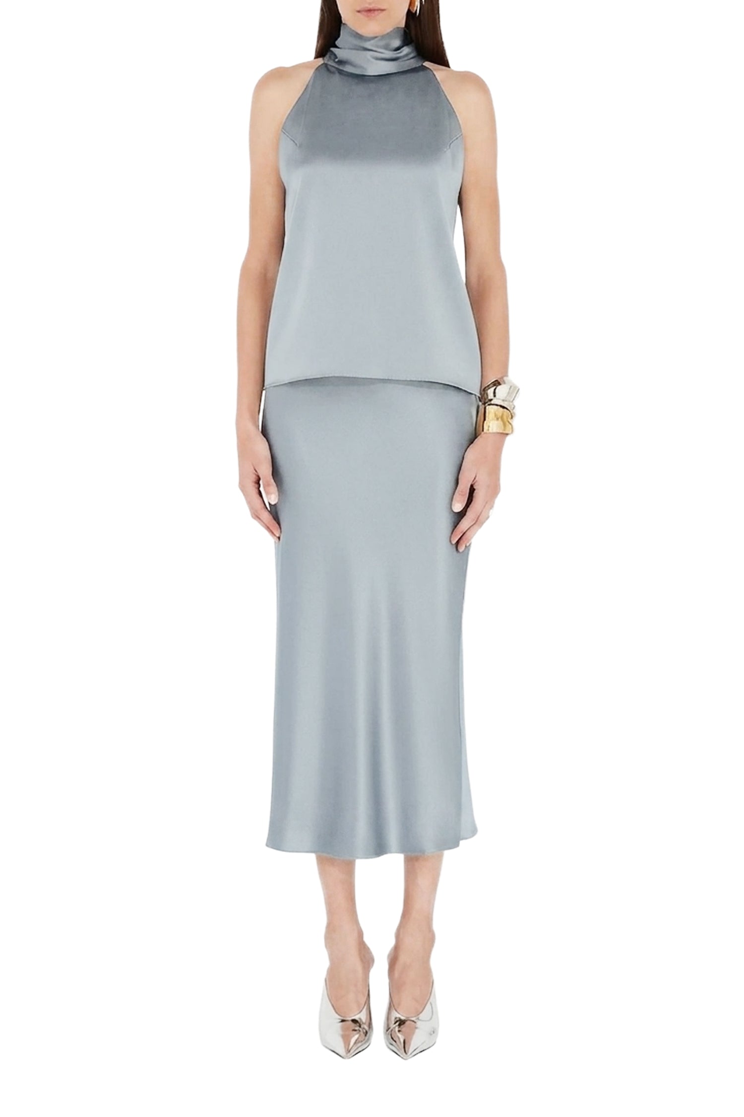Top Sienna à col montant - Dove Blue