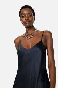 Satin V Neck Camisole - Midnight