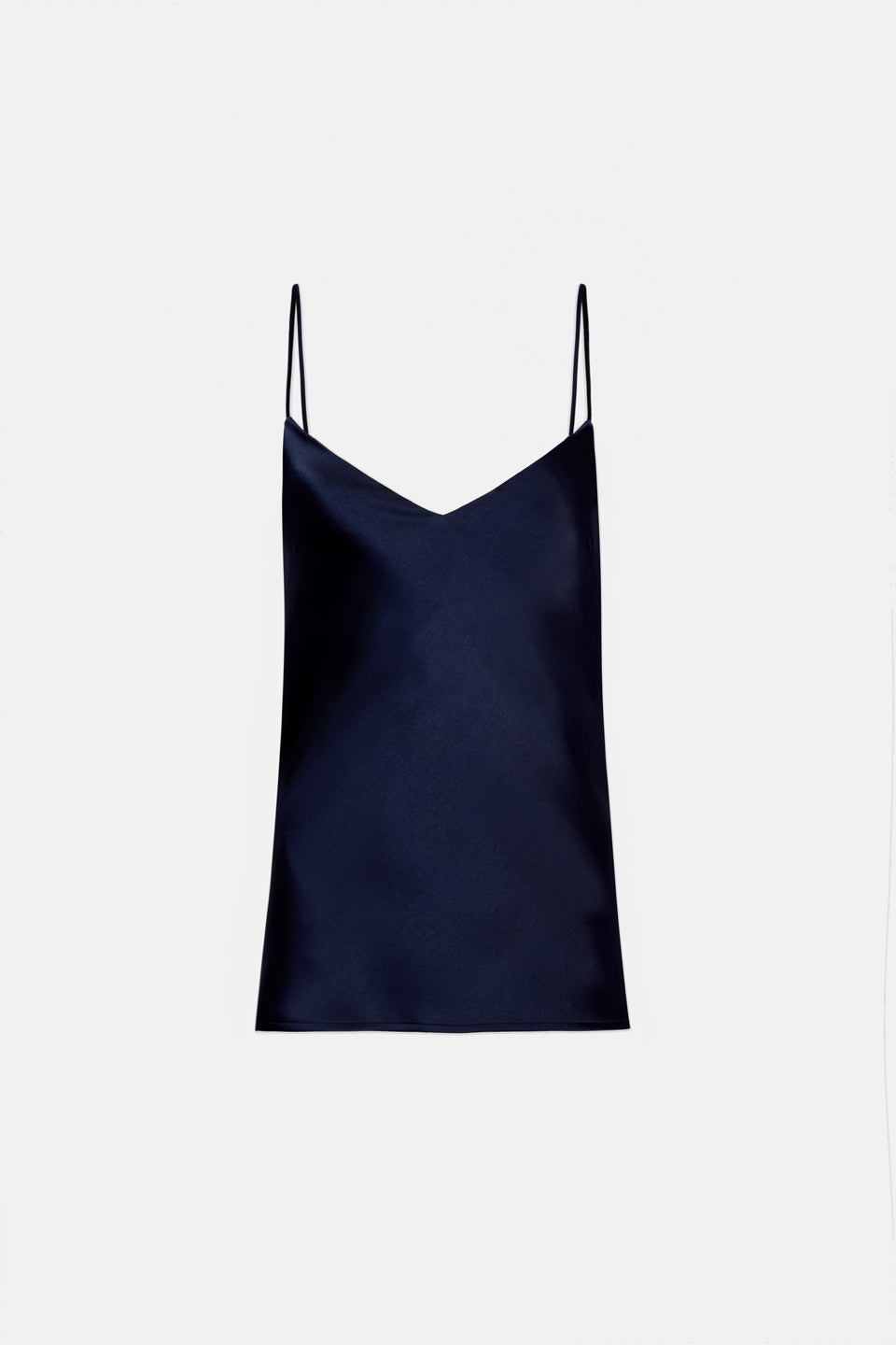 Satin V Neck Camisole - Midnight