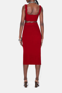 Delia Scalloped  Skirt - Rouge Piaf