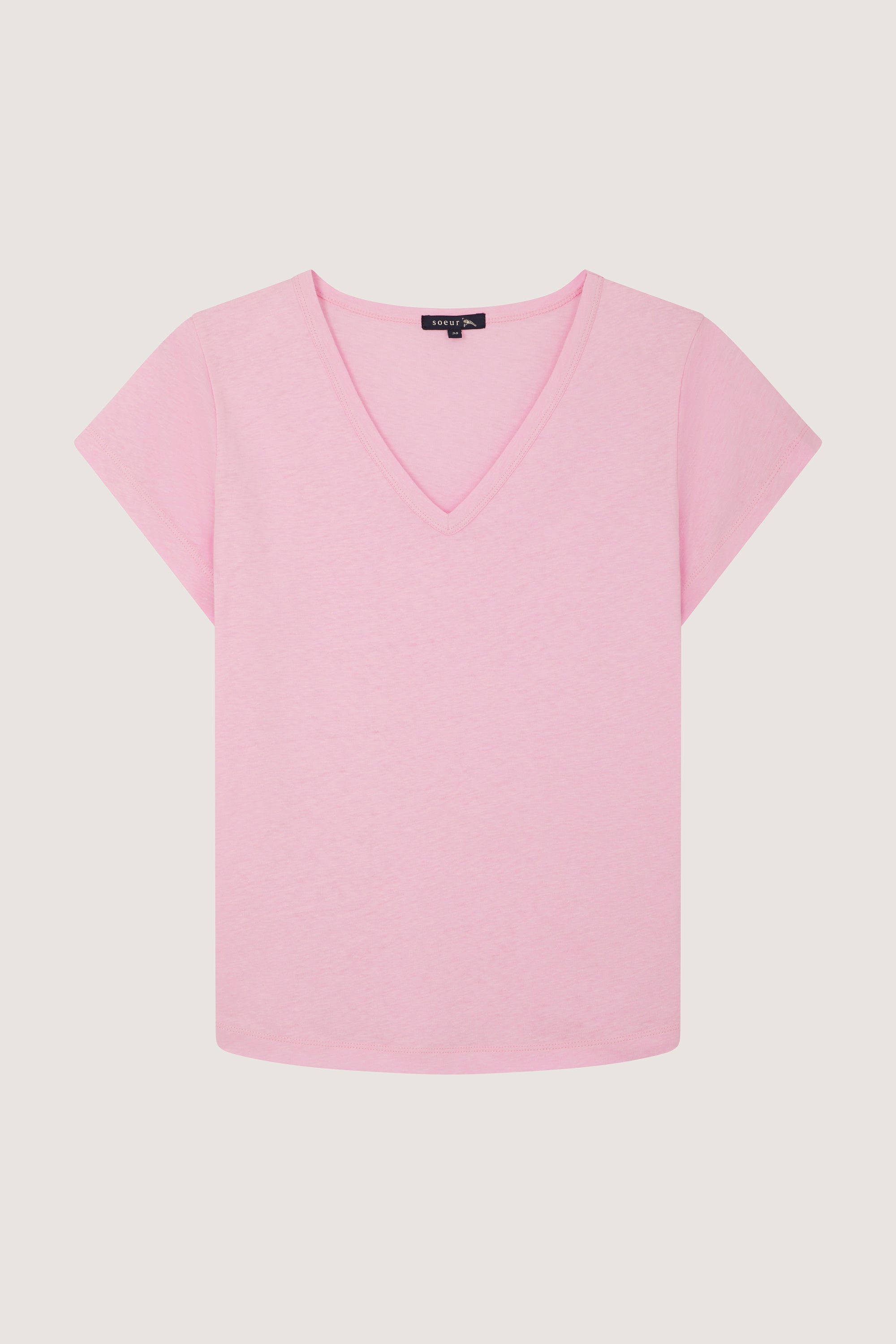 ROSE _ Tee-Shirt Dominique en coton - Rose